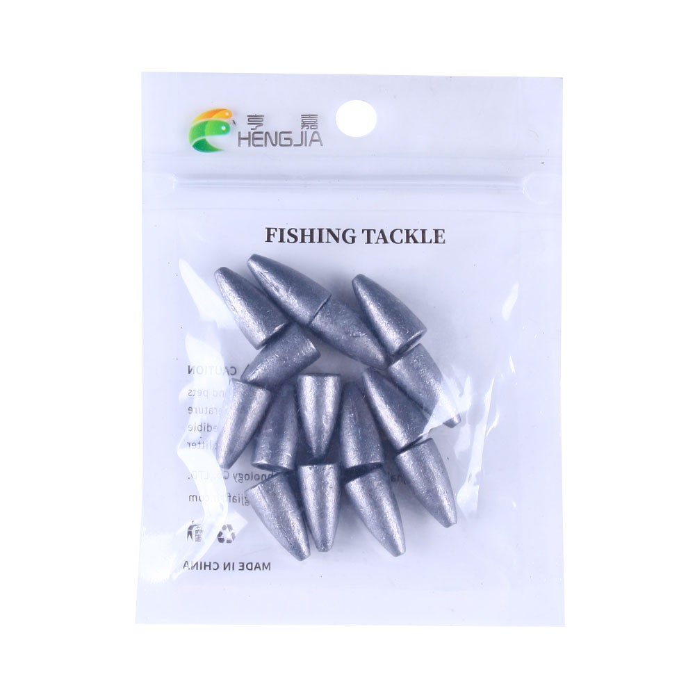 Hengjia Memimpin Memancing Pemberat Pemberat Memancing Peluru Berbentuk Casting Sinker Berat 1.75G 3.5G 5G 7G 10G 14G 21G