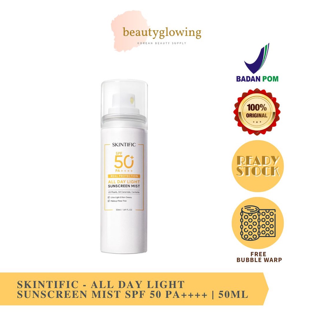 SKINTIFIC All Day Light Sunscreen Mist SPF50 PA++++