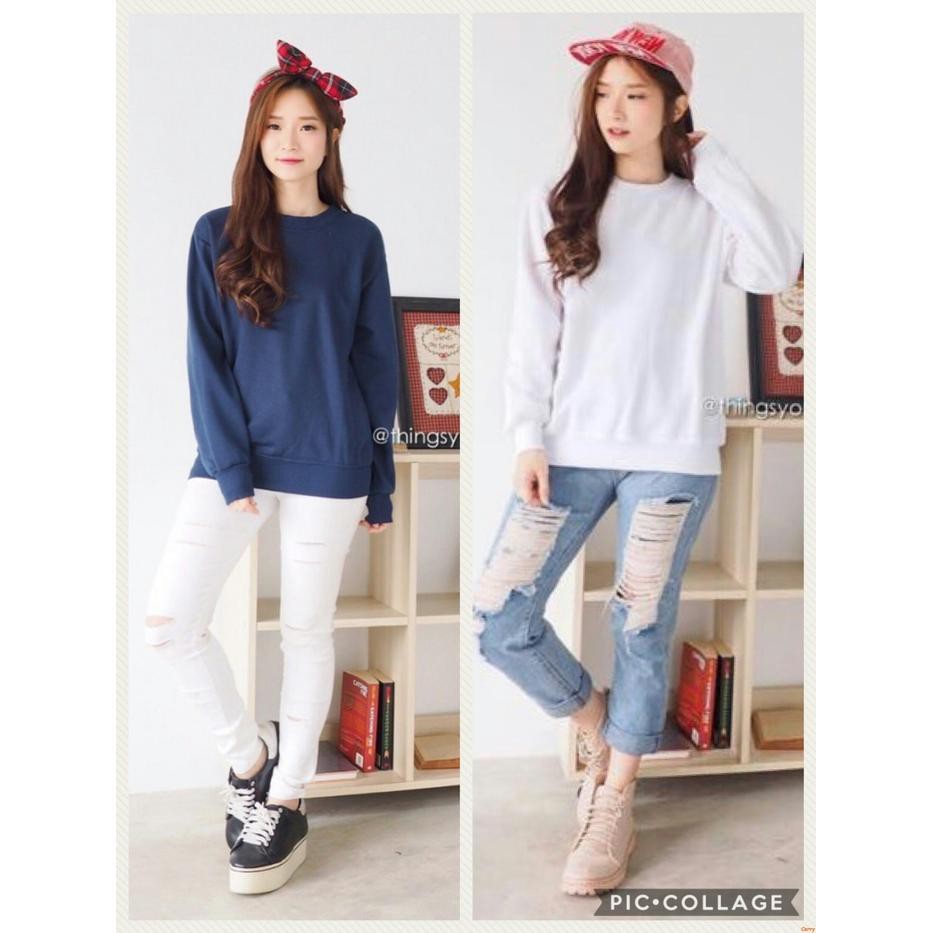 MakeGrosir - SWEATER POLOS WANITA BASIC