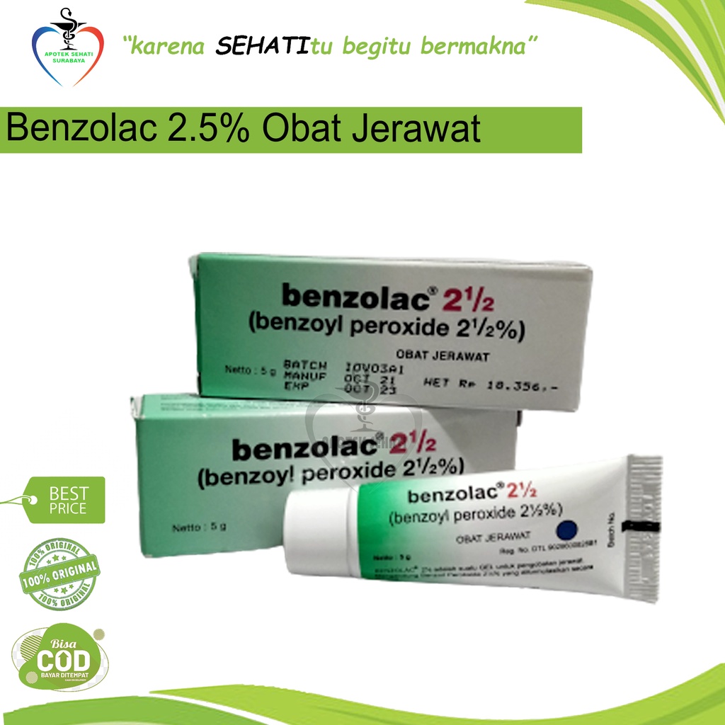 Berkualitas Krim Benzolac 2,5% Obat Jerawat