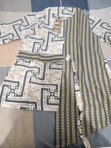 M-l-xl-xxl Batik Wanita Asj Sa Hrb026 Kenongo Kemeja Tosca Pendek