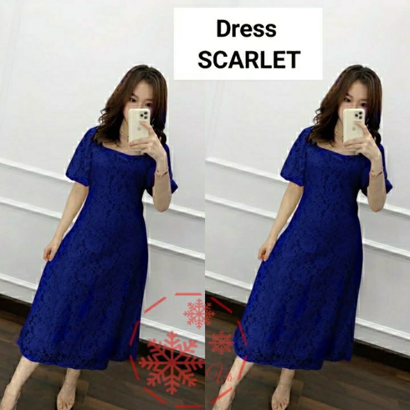 DRESS SCARLET BRUKAT