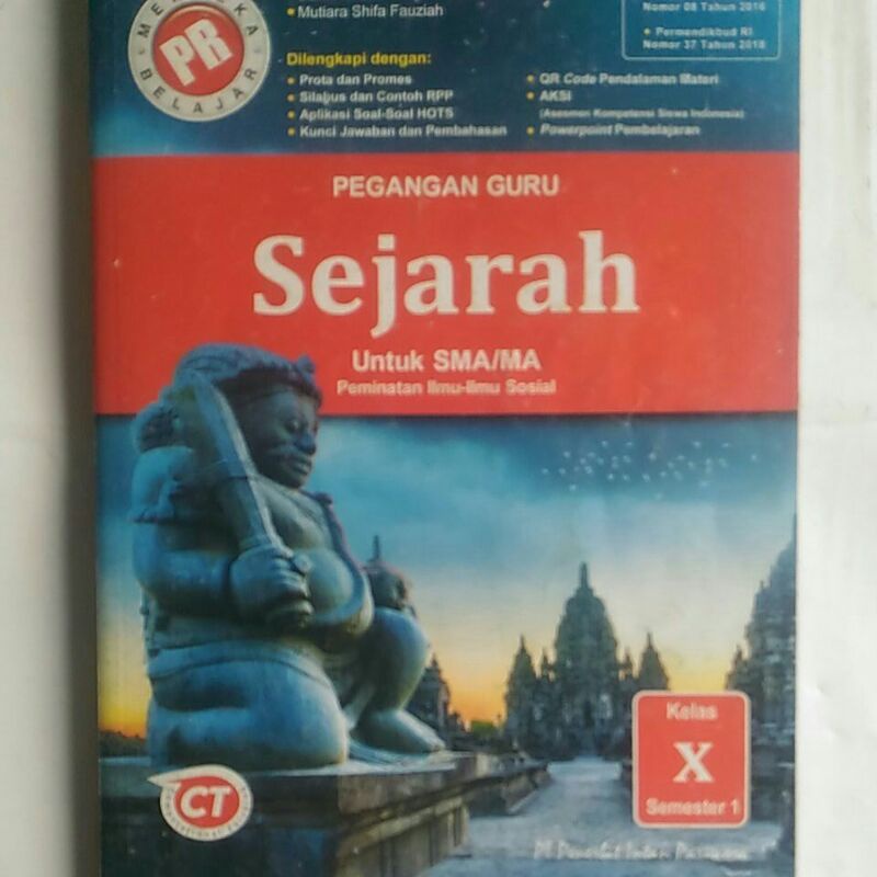 Buku PR peg guru sej X peminatan sem 1 2020