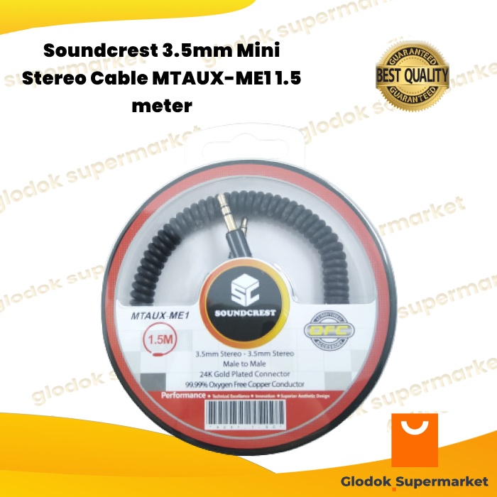 Soundcrest 3.5mm Mini Stereo Cable MTAUX-ME1 1.5 meter