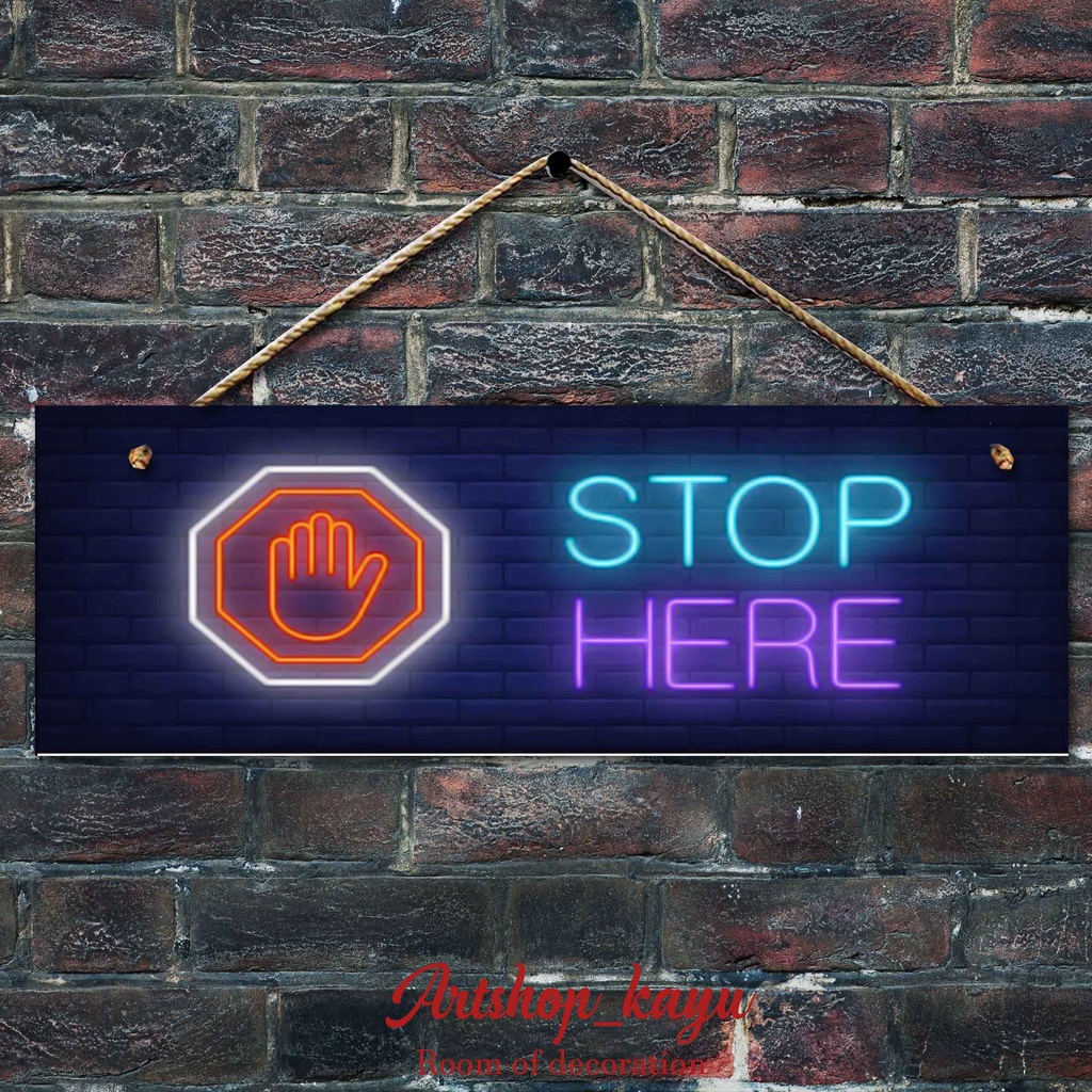 Hiasan DINDING pintu pajangan pintu shabby walldecor poster kayu. pajangan rumah dekorasi Neon text