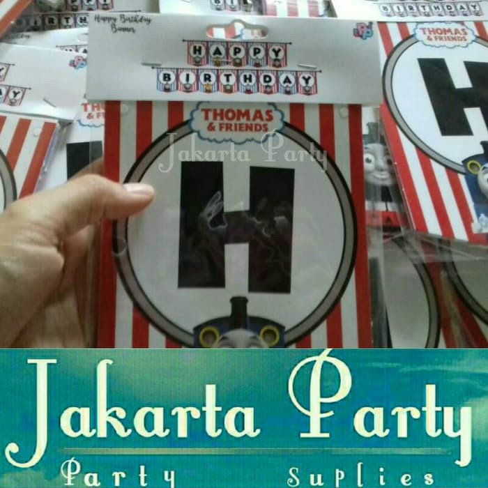 Bunting Flag HBD Thomas / Banner Thomas - Jakarta Party