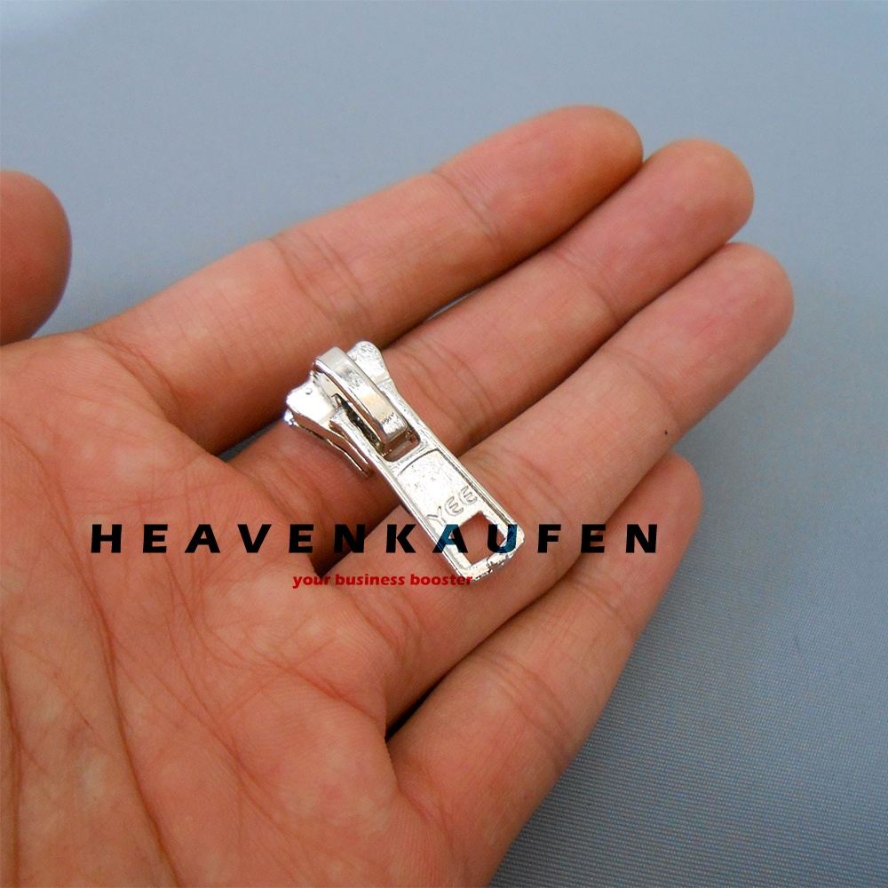 Kepala Resleting Zipper Head Kepala Zipper YEE Vislon No 5 Nikel Silver