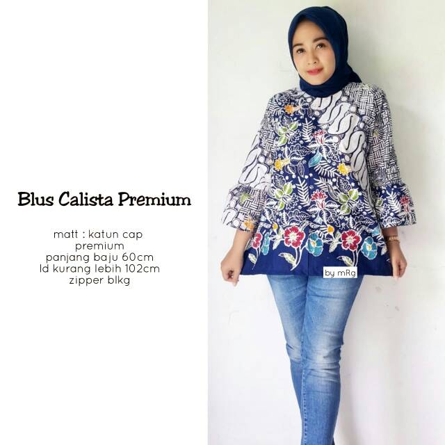 Blus Calista Premium / Blus Batik Wanita Kerja Modern