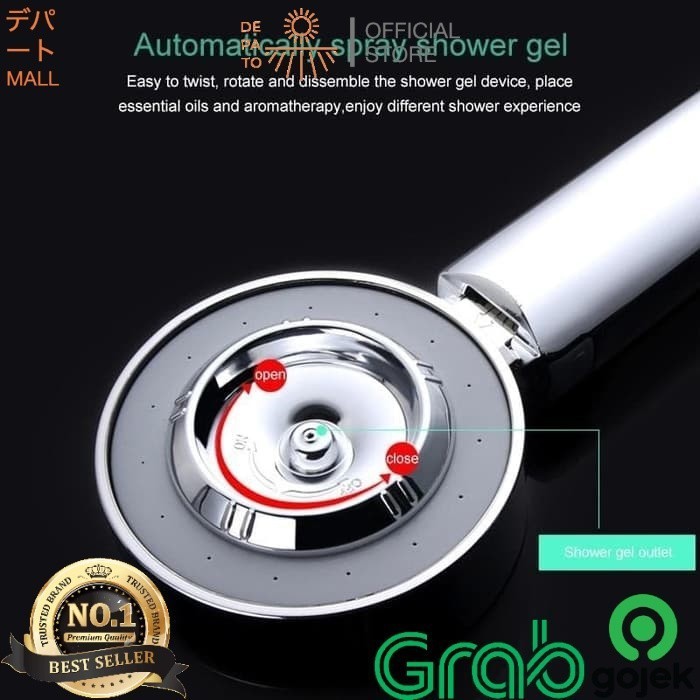 GOOD SET Hand Shower Double Side Shower Head Depan Belakang