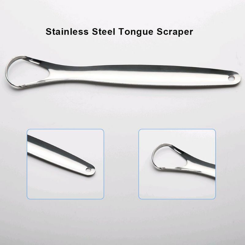 ~ PIYOSHI08 ~ Alat Sikat Pembersih Lidah Bahan Stainless Steel Reusable Tongue Scraper AK10