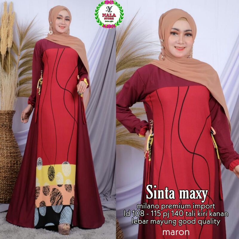 Gamis Sinta Maxy By Nala/Gamis Bahan Milano