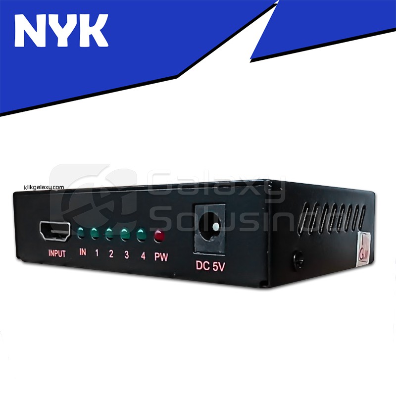 NYK 4 Port HDMI Splitter