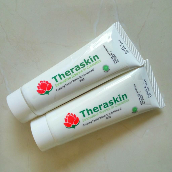 Jual Theraskin Creamy Facial Wash Scrub Natural Shopee Indonesia