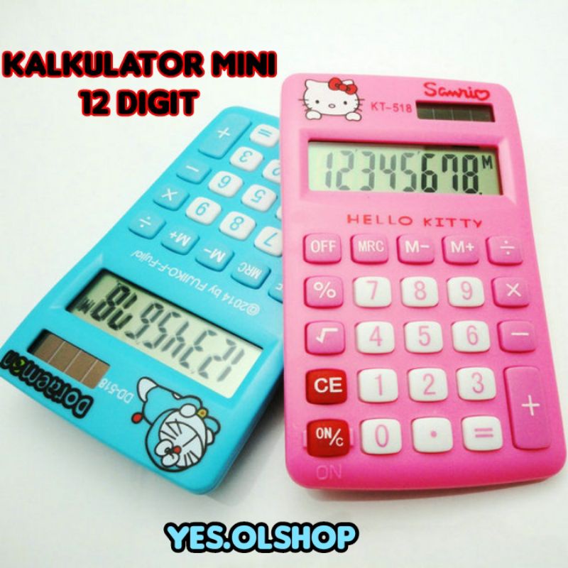 

kalkulator portabel elektronik mini saku 12digit ⭐ Yes88 ⭐