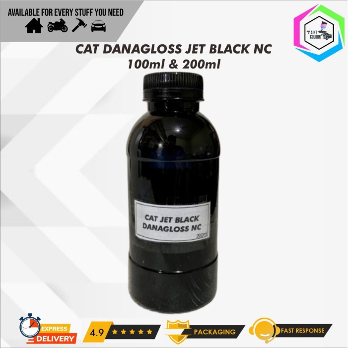 Cat Danagloss Hitam Jet Black 2871 Eceran Repack 100ml 200ml