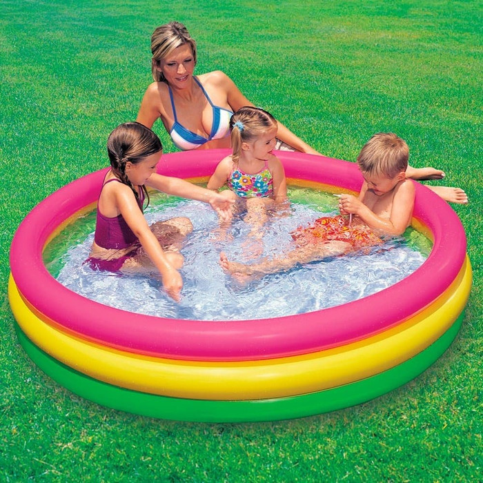 Kolam Renang Anak Kolam Karet Baby Spa Sunset Glow Pool 57422 Intex Shopee Indonesia