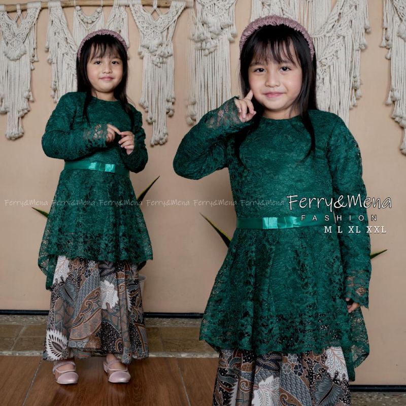 SETELAN KEBAYA ANAK//KEBAYA BRUKAT AURORA ANAK//By Ferry Menna