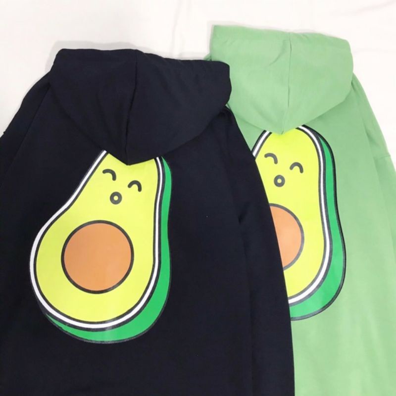 Zip Hoodie AVOCADO PEACHY (S - 6XL) Jaket Resleting Korean Cute Urban Style Harajuku Green Matcha Pink Peach Jumper Couple