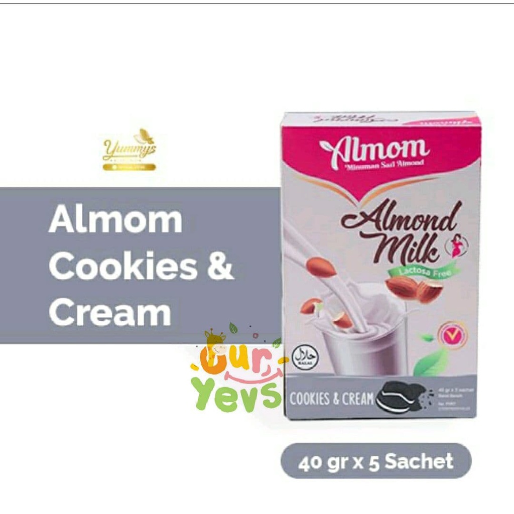 Almom Almond Milk Powder Premium COOKIES N CREAM / Pelancar ASI Sari Almond Bubuk