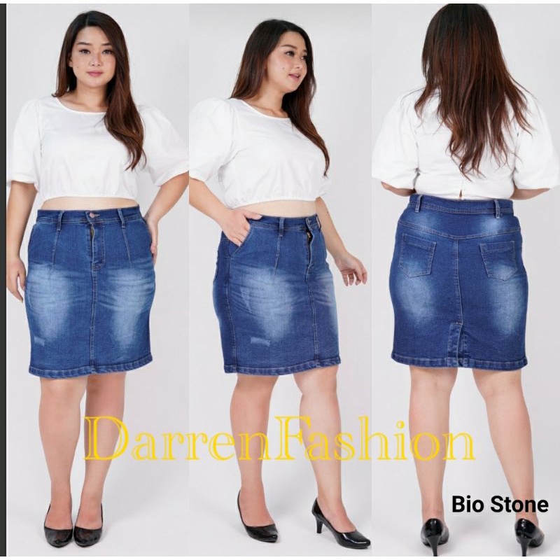 Rok Jeans Strech Sisca Premium . Rok Jeans Span . Rok Jeans Pendek Premium