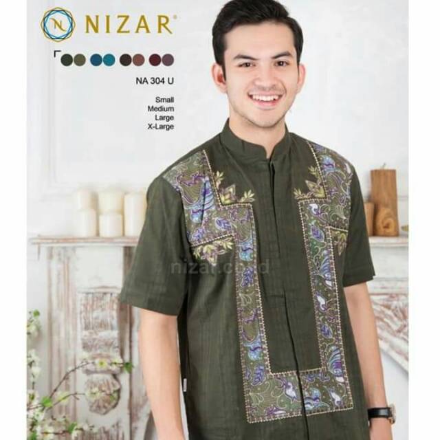 baju koko nizar bordir