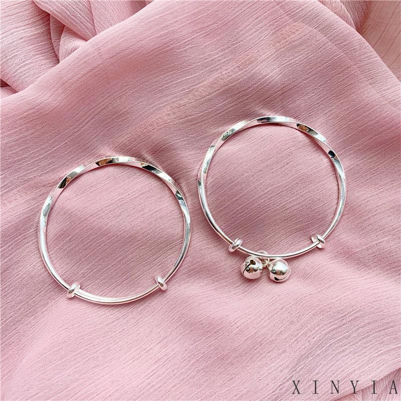 Gelang Titanium Wanita Anti Karat Adjustable Tahan Lama Untuk Wanita/Anak