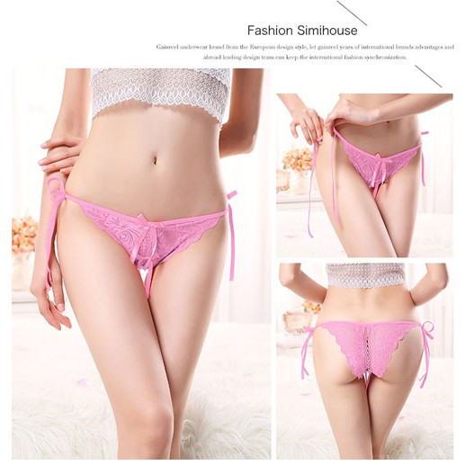 G String Wanita Celana Dalam transparan Open Sexy Thong c055