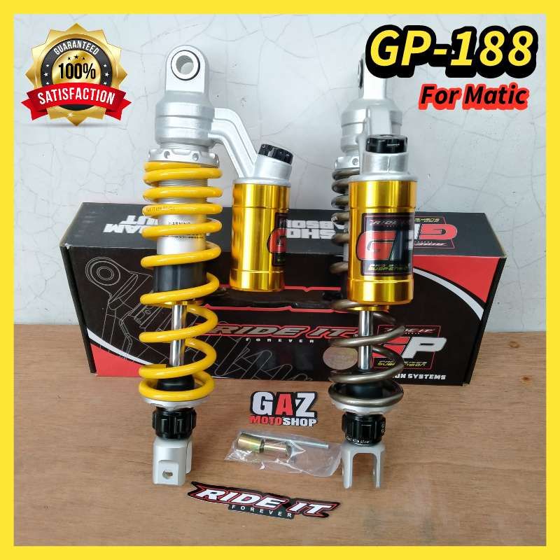 Shock Tabung Matic Ride IT GP Series Vario 330mm Beat Mio 310mm Skok belakang 31cm 33cm