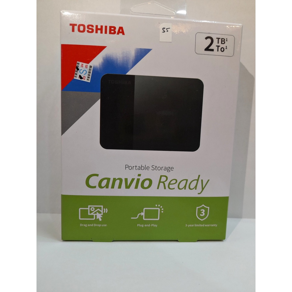 Hdd External - Portbale USB 3.0 Toshiba Canvio Ready 2 TB - Black