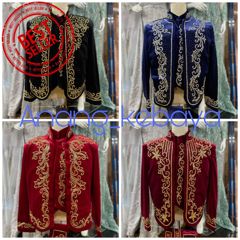 beskap pengantin bludru jawa / baju pengantin jawa payet