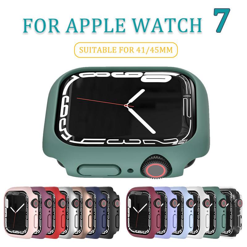 Case Pelindung Bahan PC Bumper Ukuran 45mm Untuk Apple Watch Seri 8 7 6 5 4 3 2 iWatch 41mm 45mm 44mm 40mm