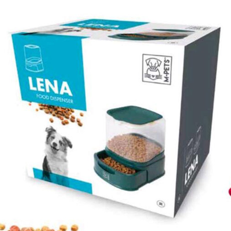 M-Pets Lena Food Dispenser 2000ml/ Tempat Makan Anjing Kucing