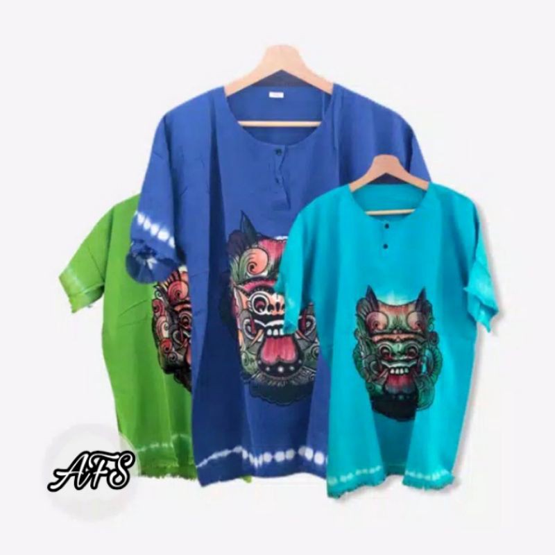 Kaos Barong Polos XXL Baju Barong Pria &amp; Wanita Kaos Rayon Tebal Baju Bali