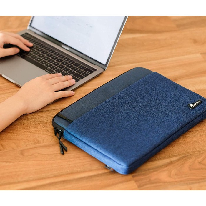 Tas Laptop New Macbook Sleeve Simptop Shockproof Size 13 inch - biru