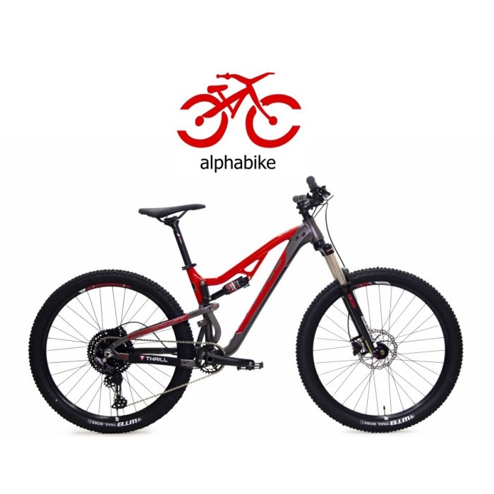 SEPEDA MTB THRILL RICOCHET T120 - 27.5 - 3.0 - SATIN DARK GREY/RED
