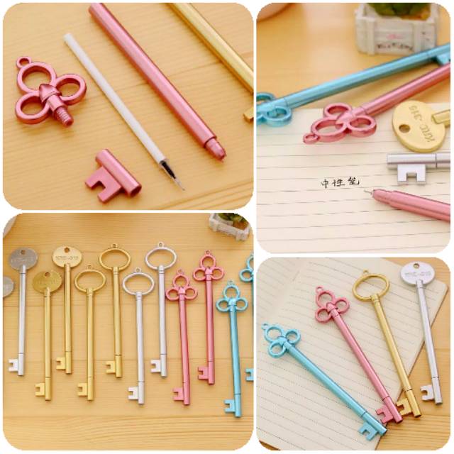 

Bulpen Bentuk Kunci / Pulpen Kunci / Gel Pen / Key Pen