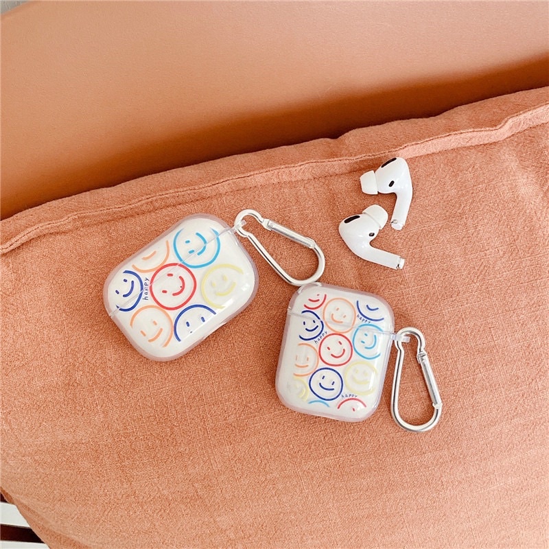 Colorful Smiley Softcase for Airpods 1 2 Pro 3 Case Casing Airpods Lucu