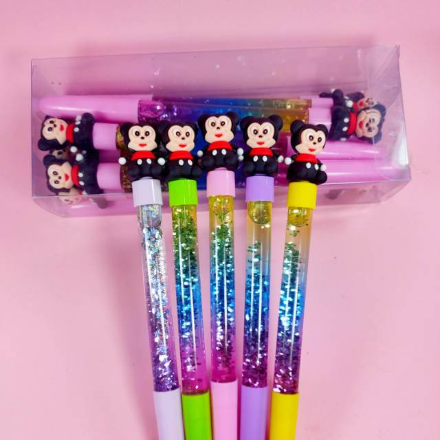 

Pulpen fancy Glitter Air Mickey karakter murah atk grosir indo