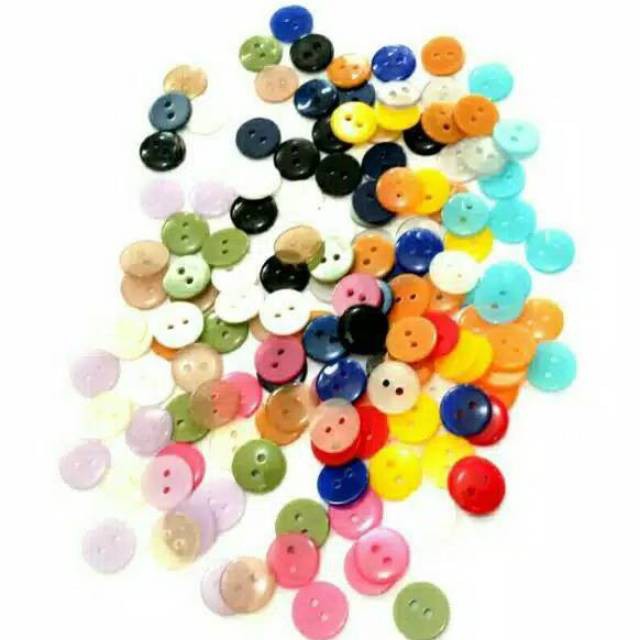 kancing lobang 2 diameter 11mm/ kancing seragam sekolah isi 144pcs