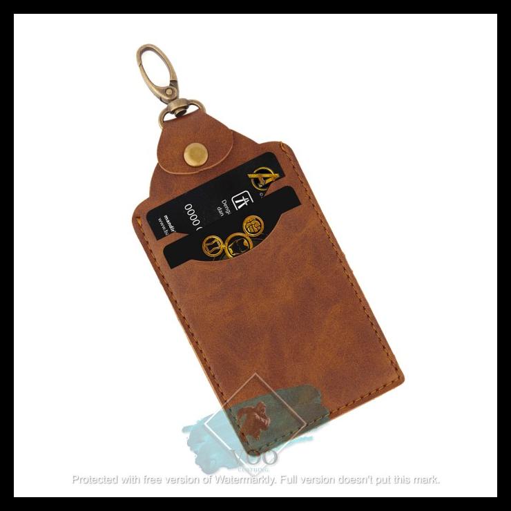

Name Tag Kulit Pu Harga Terjangkau Id Card Holder Kulit Quick Coklat