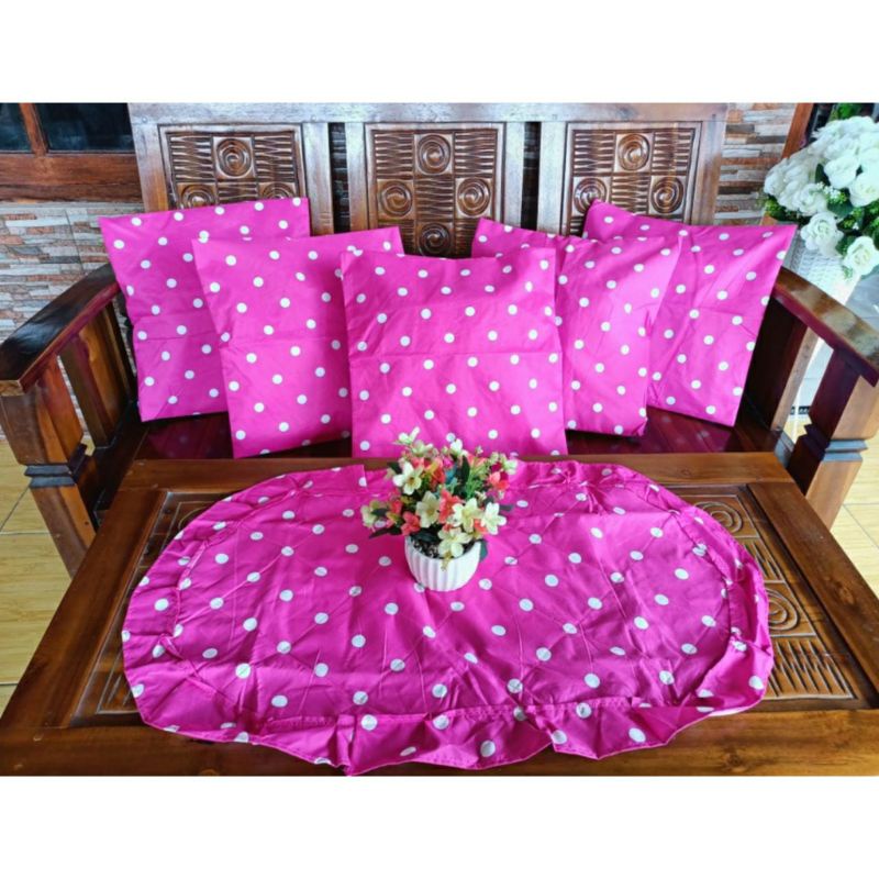 sarung bantal sofa set taplak meja