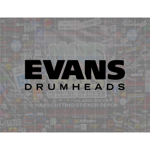 Cutting Sticker Evans Drumheads Ukuran 10 Cm