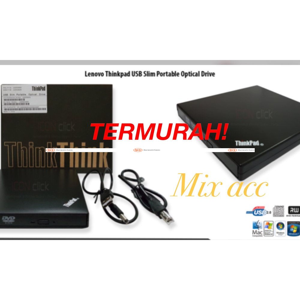 Lenovo Thinkpad USB Slim Optical Drive - DVD-RW external