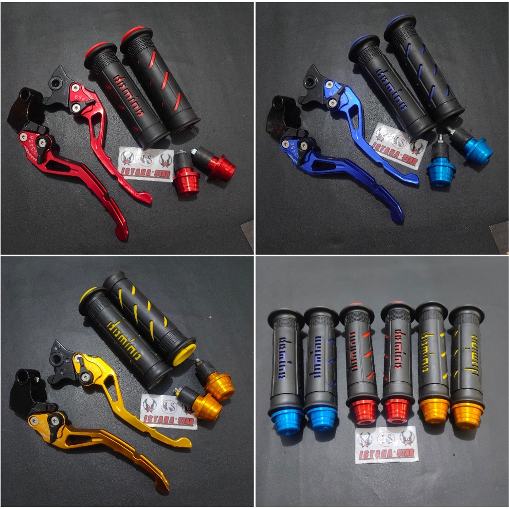 HANDLE REM KOPLING YAMAHA VIXON OLD VIXION NEW PLUS GRIP DOMINO SISIK+JALU STANG CNC
