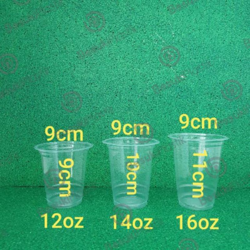 Gelas Plastik Merak 10oz / 12oz / 14oz / 16oz TIPIS / Gelas plastik / Gelas Pop Ice / Gelas plastik