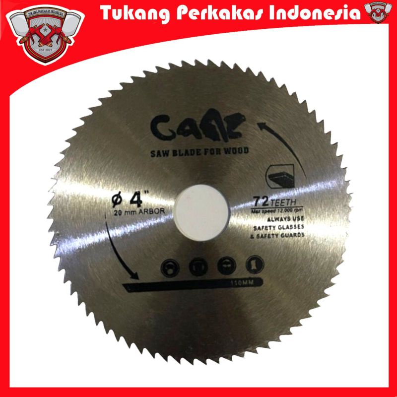 MATA GERGAJI POTONG KAYU 4×72T - SAW BLADE 4INCH 72 MATA