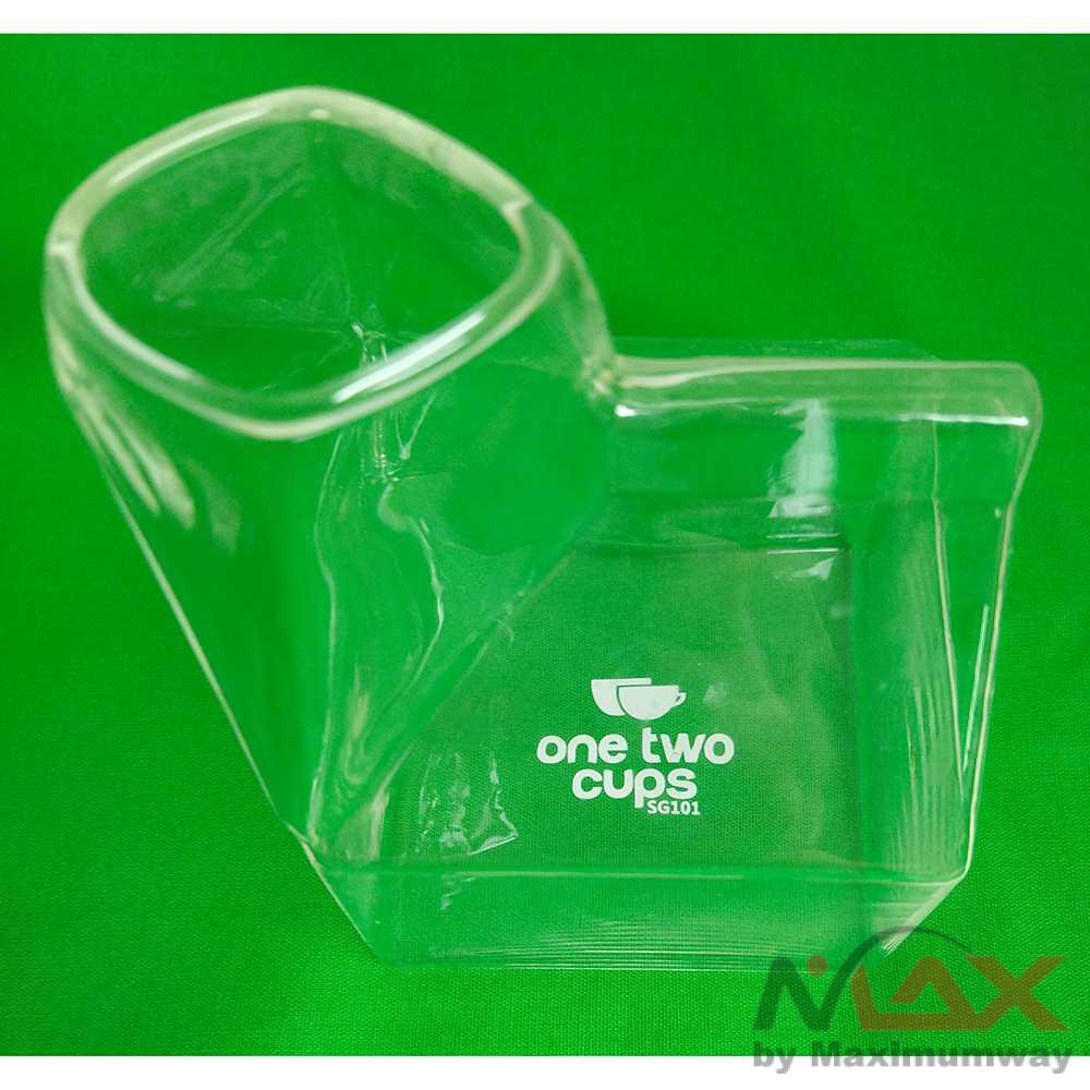 Gelas susu &amp; Cangkir Minum milk One Two Cups Gelas Kaca Susu Borosilicate Glass Milk Box 300ml