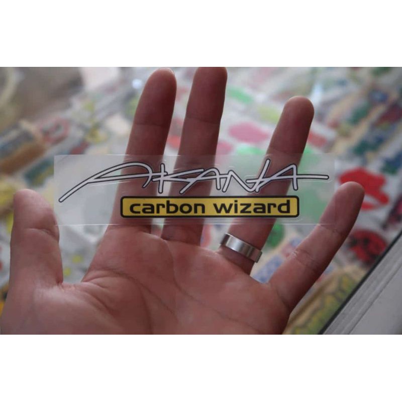 Stiker Akana Karbon Bahan Printing Transparan