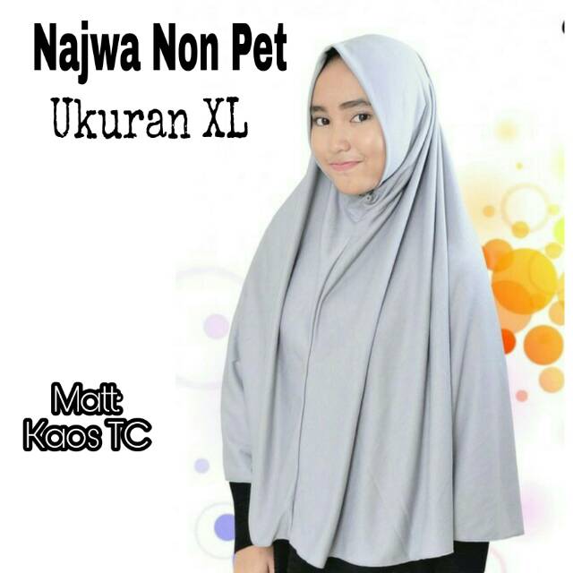 Jilbab Najwa Instan Non Pet Jumbo XL