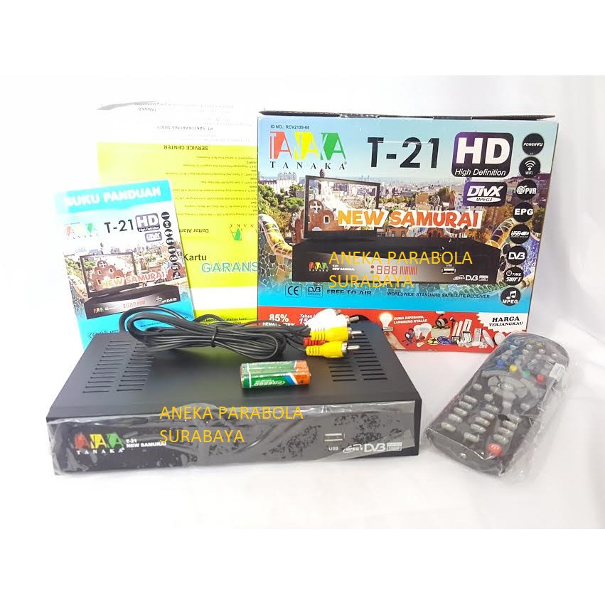 Receiver Parabola TANAKA T-21 HD MPEG4 New Samurai Satellite T21